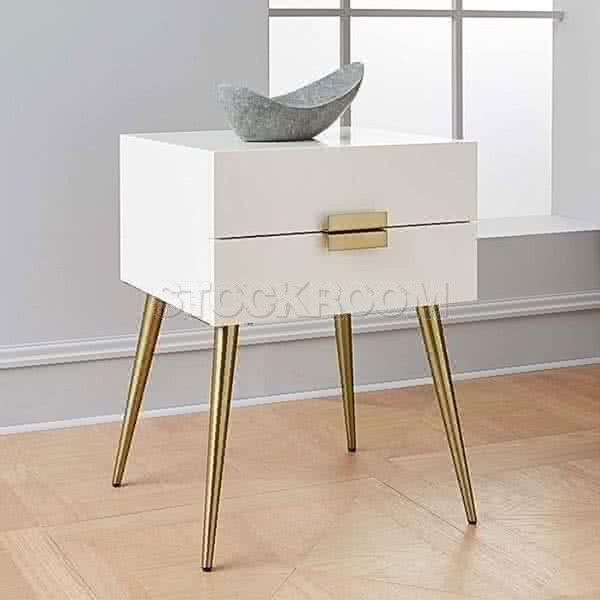 Aryana White Bedside Table 