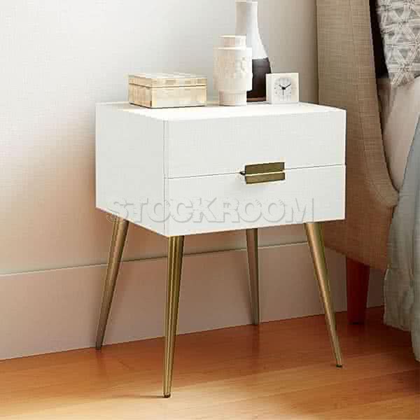 Aryana White Bedside Table 