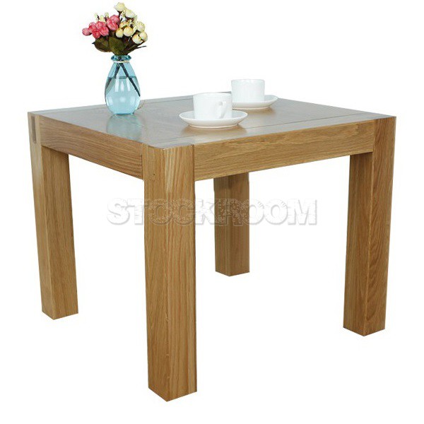 Denis Solid Oak Wood Side Table