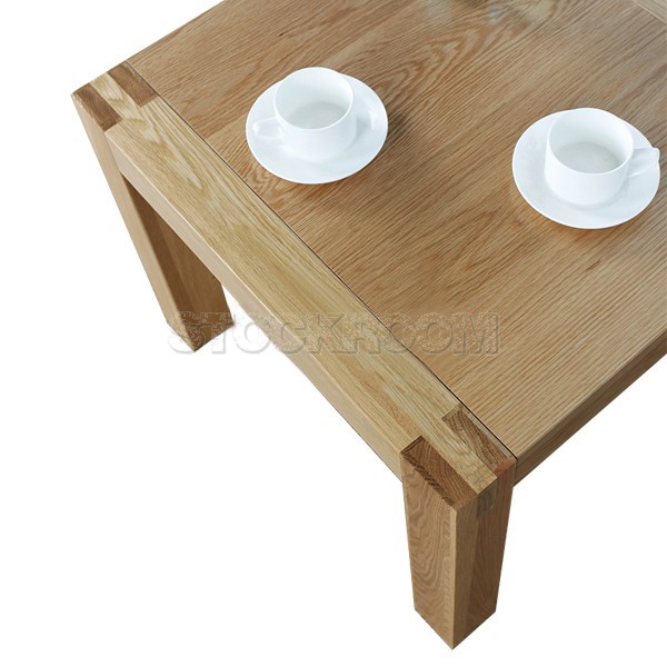 Denis Solid Oak Wood Side Table
