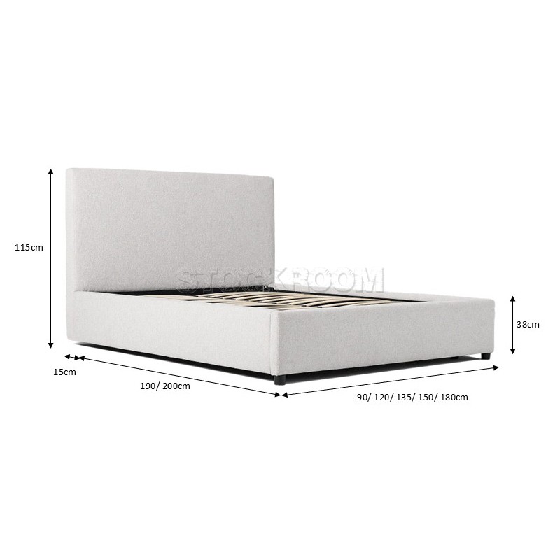 Jasper Fabric Upholstered Storage Bed Frame