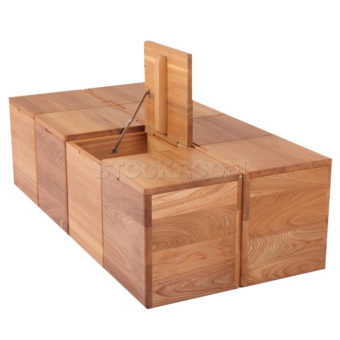 Dino Solid Wood Multi-functional Modular Storage Cube