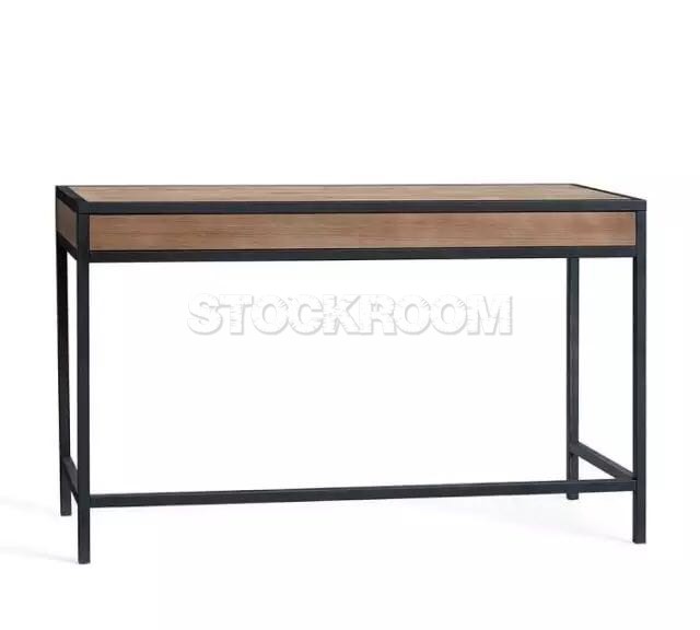 Dion Vintage Industrial Style Solid Wood Console Table / Study Desk by Stockroom