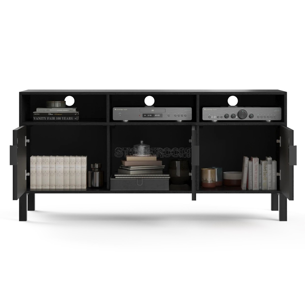 Harper Rattan Compact Entertainment Unit TV Cabinet / Media Console