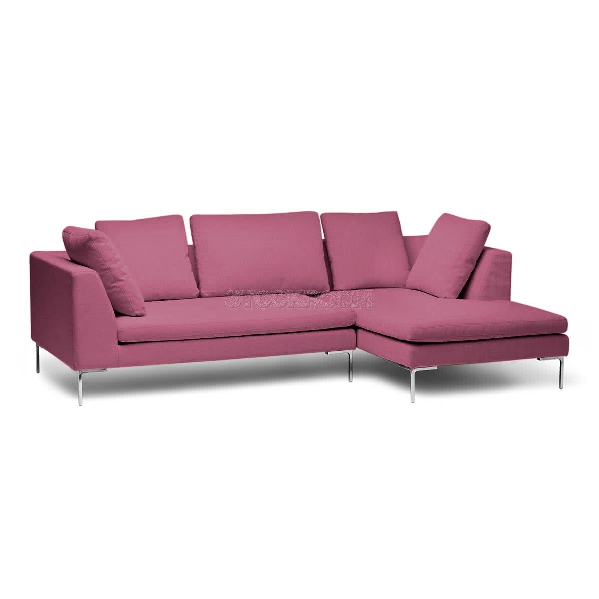 Domino Fabric Feather Down Sofa - L Shape / Sectional Sofa