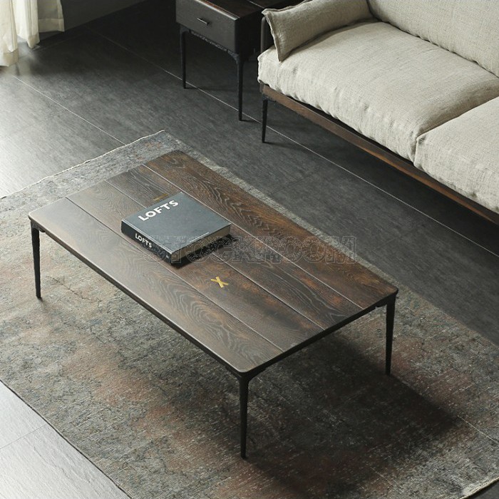 Nicolás Rustic Style Industrial Coffee Table