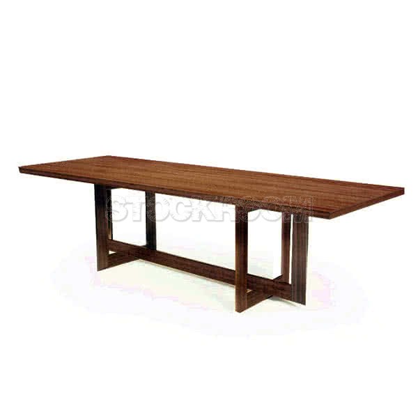 Douglass Solid Oak Wood Dining Table