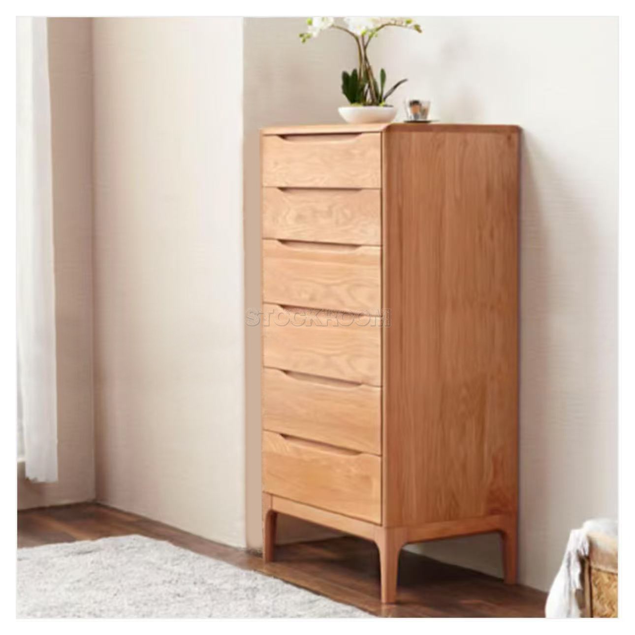 Durham 5 / 6 drawers Solid Oak Wooden Chest