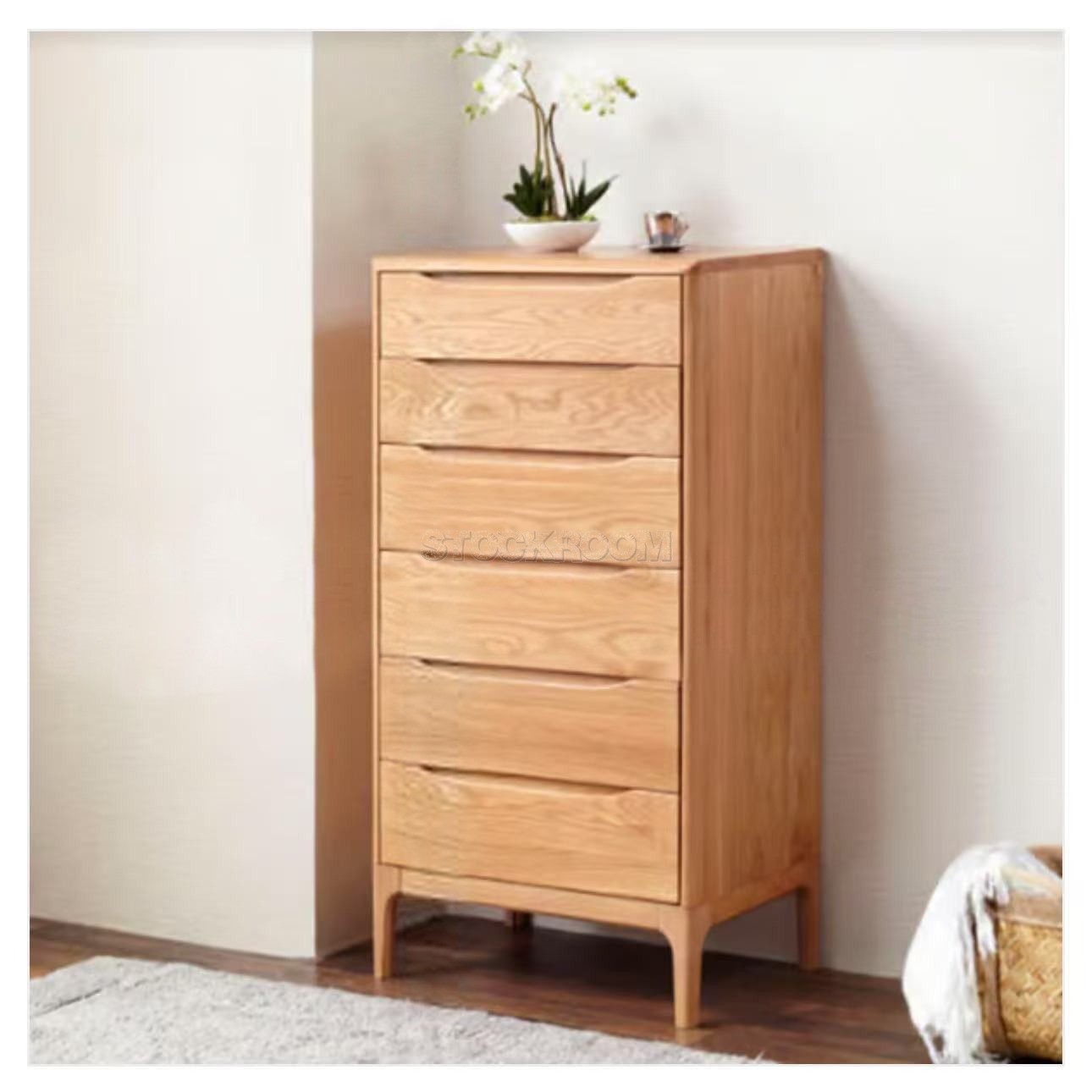 Durham 5 / 6 drawers Solid Oak Wooden Chest