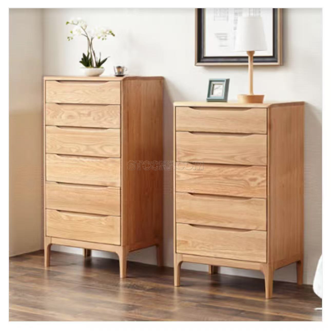 Durham 5 / 6 drawers Solid Oak Wooden Chest