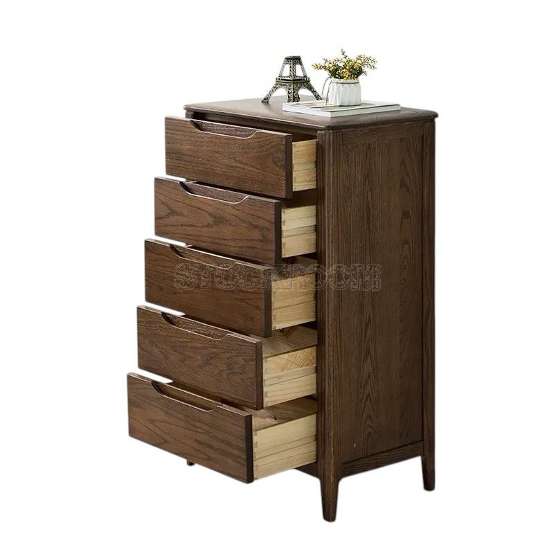 Durham 5 / 6 drawers Solid Oak Wooden Chest