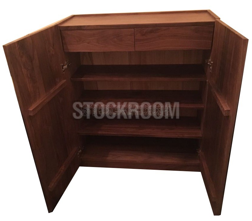 Curt Style Oak Wood Shoe Cabinet