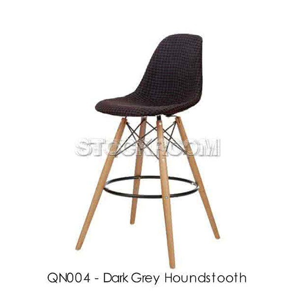 Eames DSW Style Bar Stool - Upholstered - Full Fabric