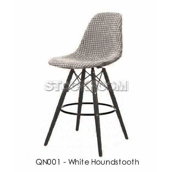 Eames DSW Style Bar Stool - Upholstered - Full Fabric