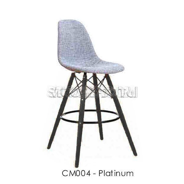 Eames DSW Style Bar Stool - Upholstered - Full Fabric