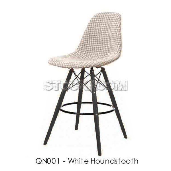 Eames DSW Style Bar Stool - Upholstered - Full Fabric