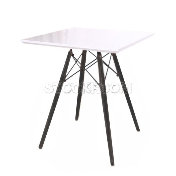 Eames Style DSW Square Table with Eiffel Tower Base