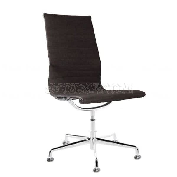 Eames Style Fabric Highback Fixed Office Chair (Without Armrest)