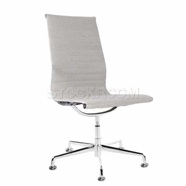 Eames Style Fabric Highback Fixed Office Chair (Without Armrest)