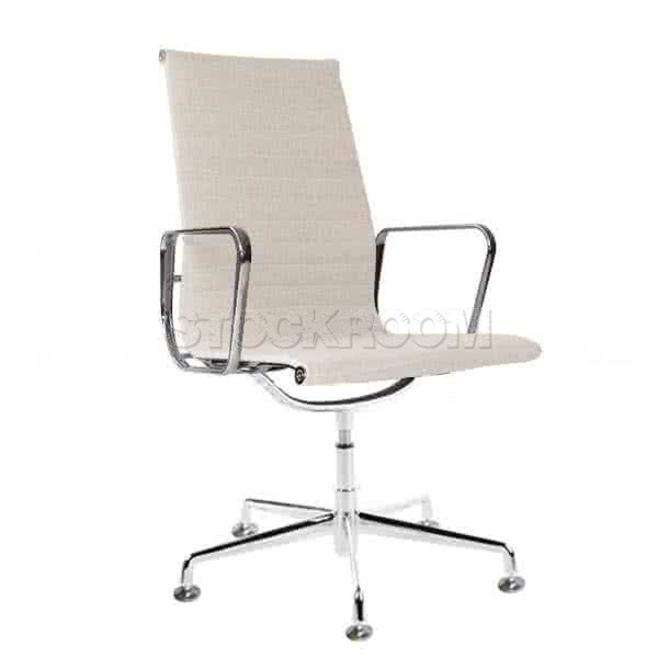 Eames Style Fabric Highback Fixed Office Chair