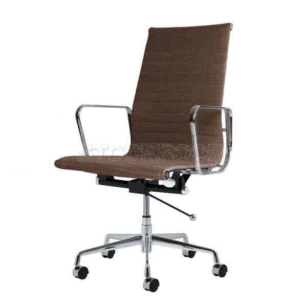 Eames Style Fabric Highback Office Chair With Castors