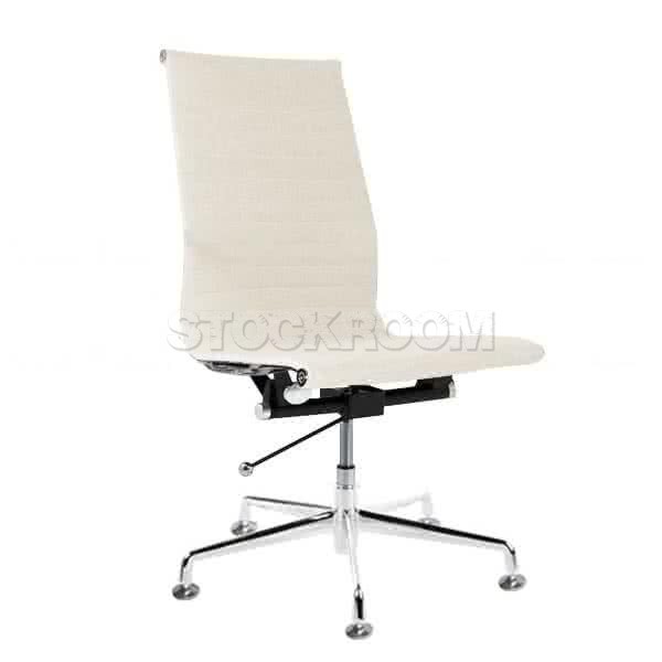 Eames Style Fabric Highback Adjustable Fixed Office Chair (Without Armrest)