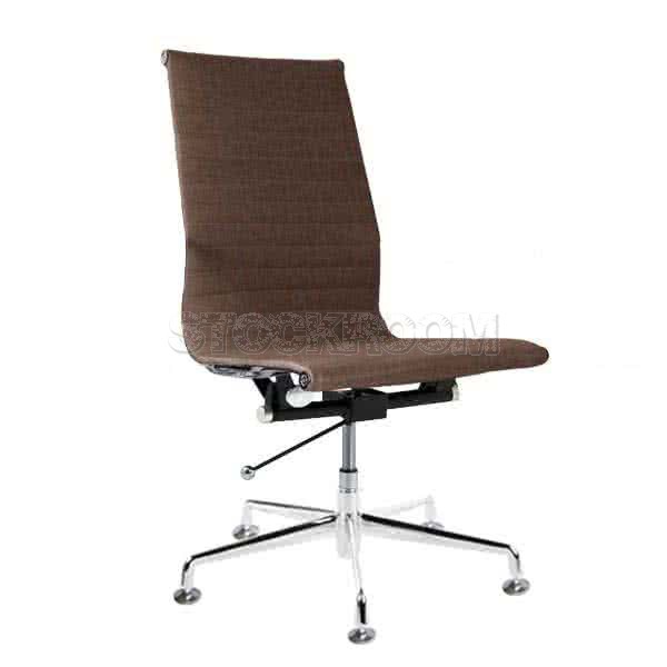 Eames Style Fabric Highback Adjustable Fixed Office Chair (Without Armrest)