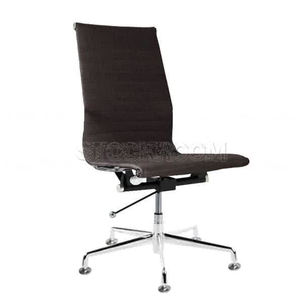 Eames Style Fabric Highback Adjustable Fixed Office Chair (Without Armrest)