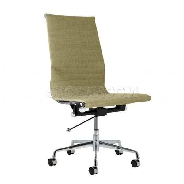 Eames Style Fabric Highback Office Chair With Castors (Without Armrest)