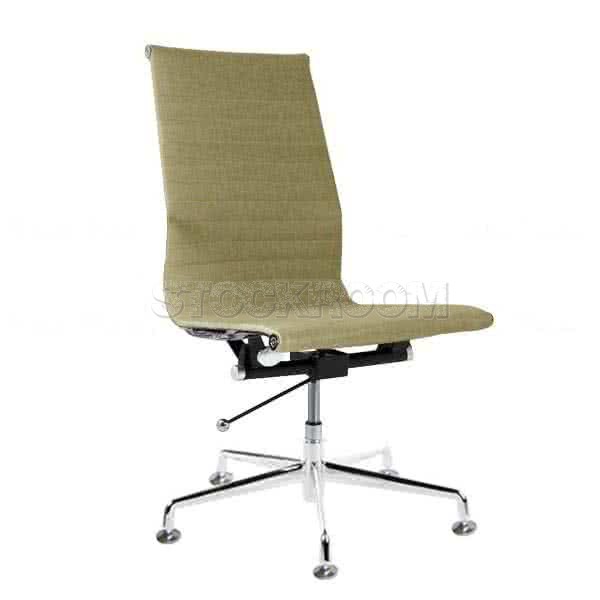 Eames Style Fabric Highback Adjustable Fixed Office Chair (Without Armrest)