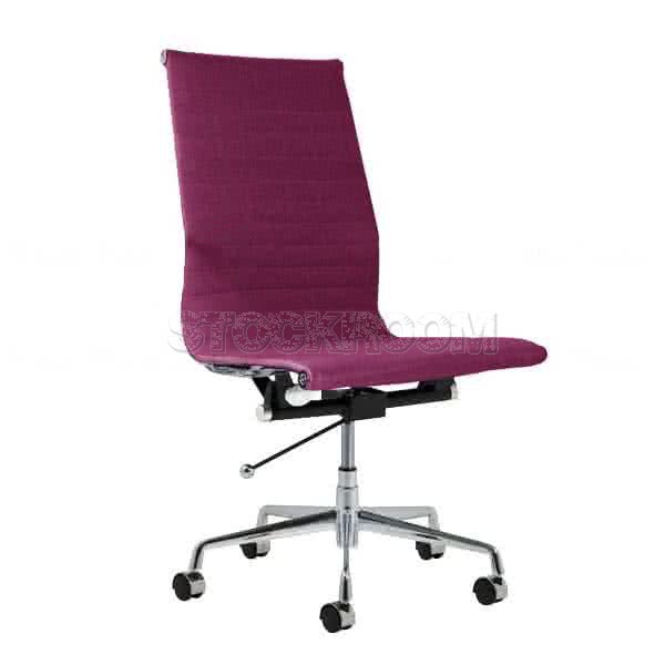 Eames Style Fabric Highback Office Chair With Castors (Without Armrest)