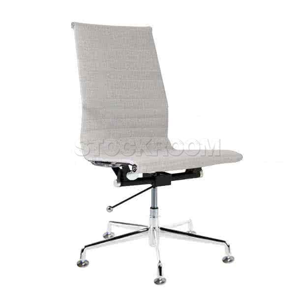 Eames Style Fabric Highback Adjustable Fixed Office Chair (Without Armrest)