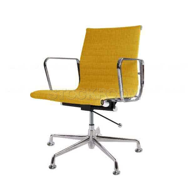 Eames Style Fabric Lowback Adjustable Fixed Office Chair