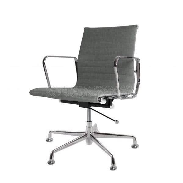 Eames Style Fabric Lowback Adjustable Fixed Office Chair