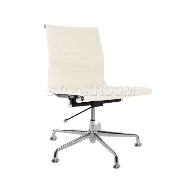 Eames Style Fabric Lowback Adjustable Fixed Office Chair (Without Armrest)