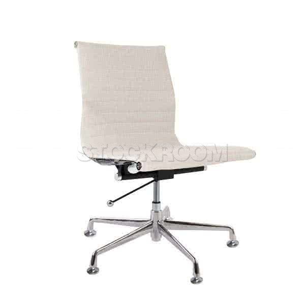 Eames Style Fabric Lowback Adjustable Fixed Office Chair (Without Armrest)