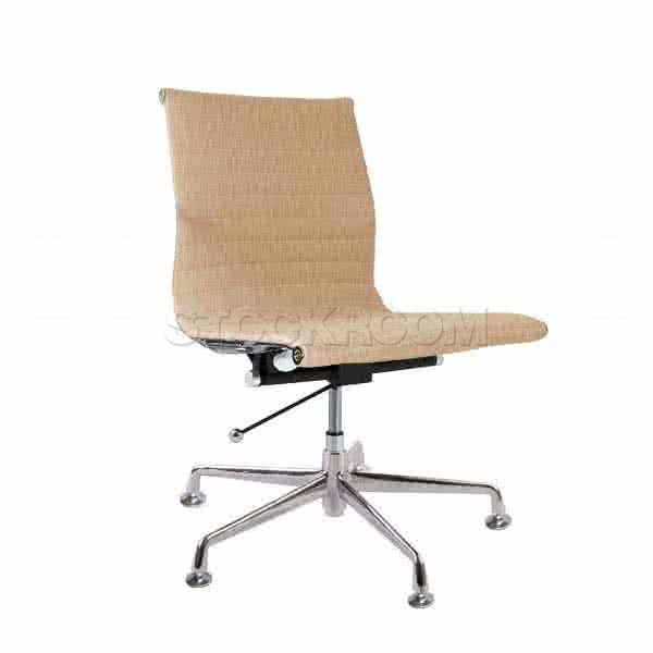 Eames Style Fabric Lowback Adjustable Fixed Office Chair (Without Armrest)