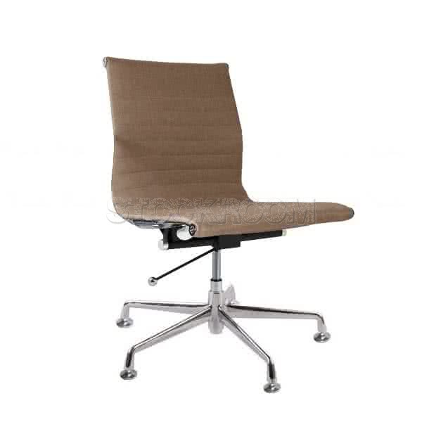 Eames Style Fabric Lowback Adjustable Fixed Office Chair (Without Armrest)