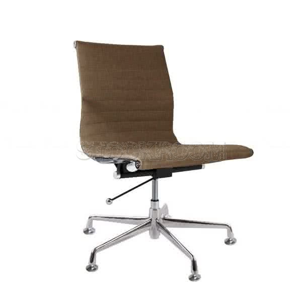 Eames Style Fabric Lowback Adjustable Fixed Office Chair (Without Armrest)