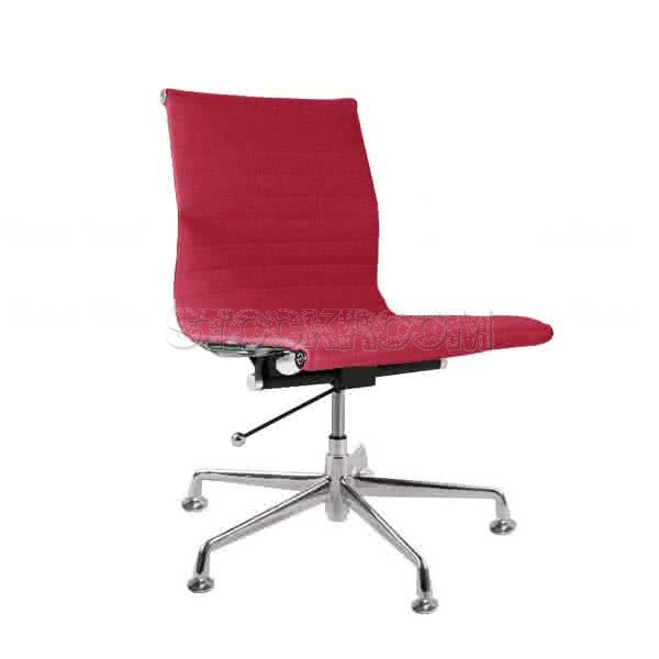 Eames Style Fabric Lowback Adjustable Fixed Office Chair (Without Armrest)