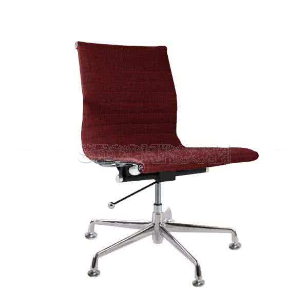 Eames Style Fabric Lowback Adjustable Fixed Office Chair (Without Armrest)