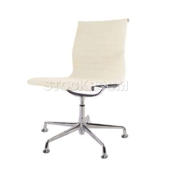 Eames Style Fabric Lowback Fixed Office Chair (Without Armrest)