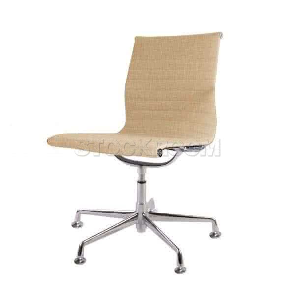 Eames Style Fabric Lowback Fixed Office Chair (Without Armrest)