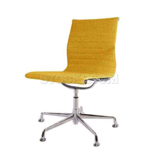 Eames Style Fabric Lowback Fixed Office Chair (Without Armrest)