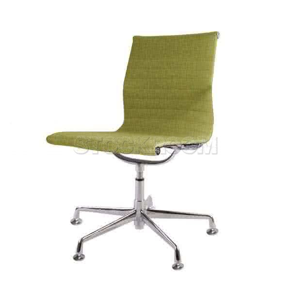 Eames Style Fabric Lowback Fixed Office Chair (Without Armrest)