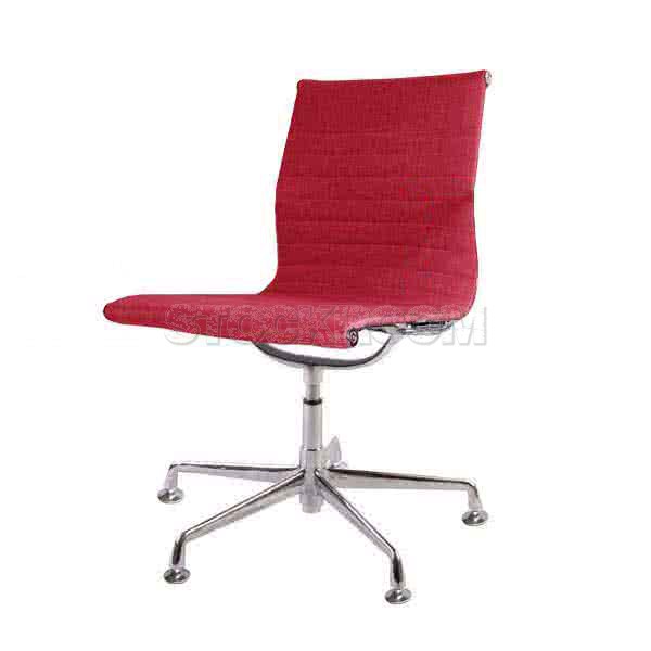 Eames Style Fabric Lowback Fixed Office Chair (Without Armrest)