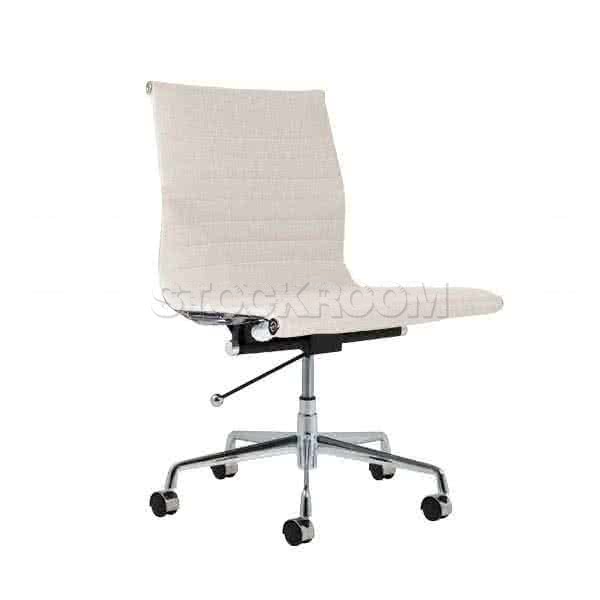 Eames Style Fabric Lowback Office Chair With Castors (Without Armrest)