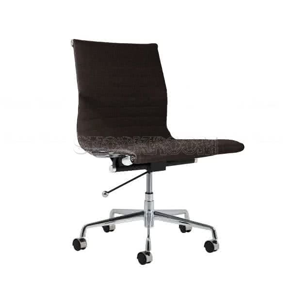 Eames Style Fabric Lowback Office Chair With Castors (Without Armrest)