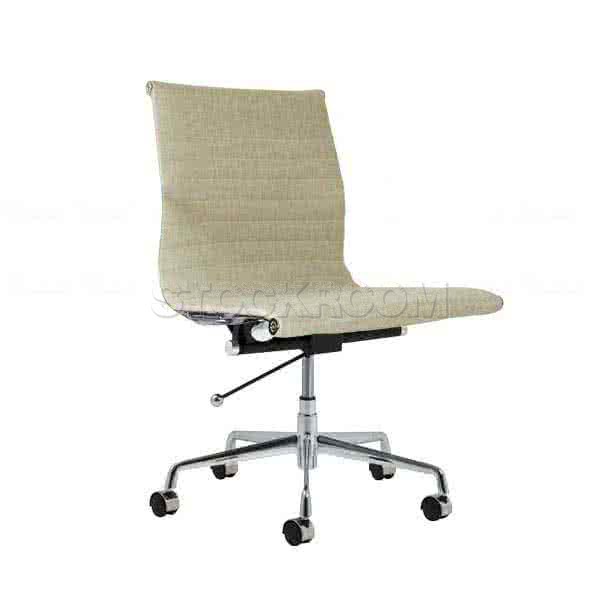 Eames Style Fabric Lowback Office Chair With Castors (Without Armrest)