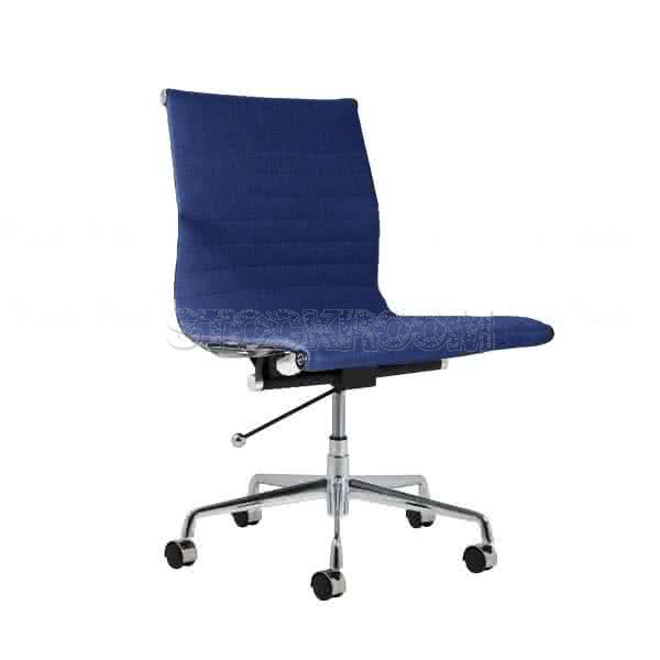 Eames Style Fabric Lowback Office Chair With Castors (Without Armrest)